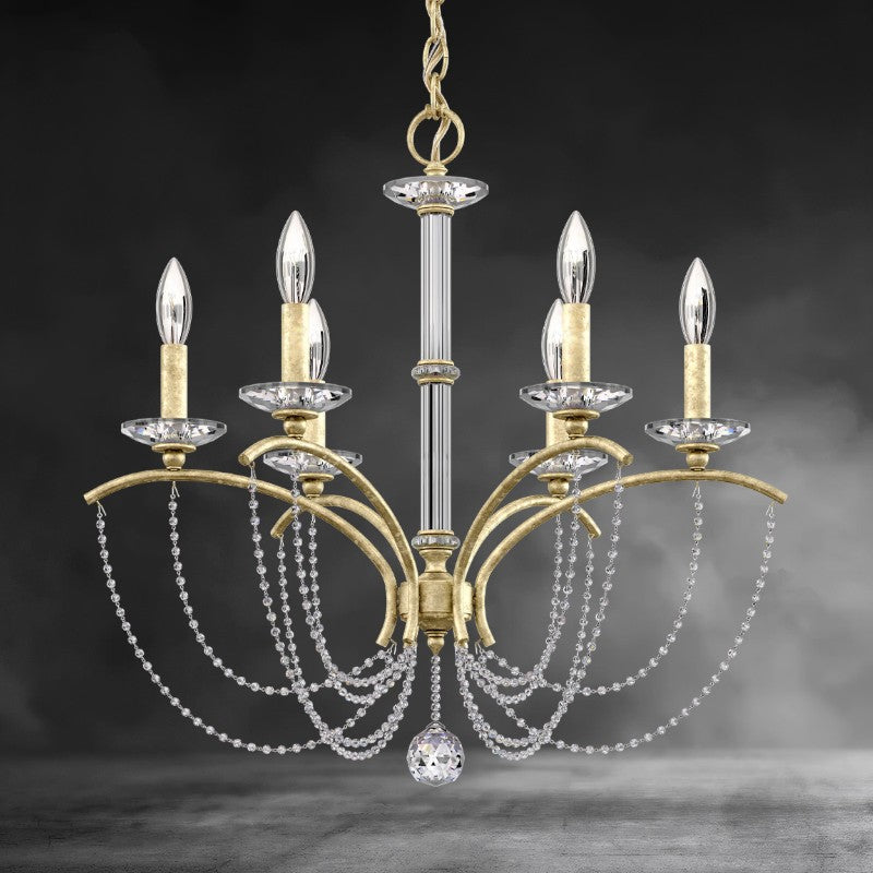Priscilla Crystal Candlestick Chandelier 23"